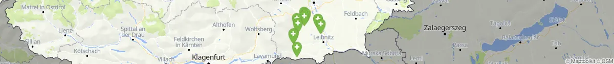 Kartenansicht für Apotheken-Notdienste in der Nähe von Groß Sankt Florian (Deutschlandsberg, Steiermark)
